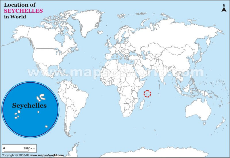 Seychelles carte monde
